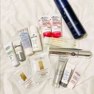 Cosmetic Lot Samples Unopened and Two Full Size Monat Products used 1x each